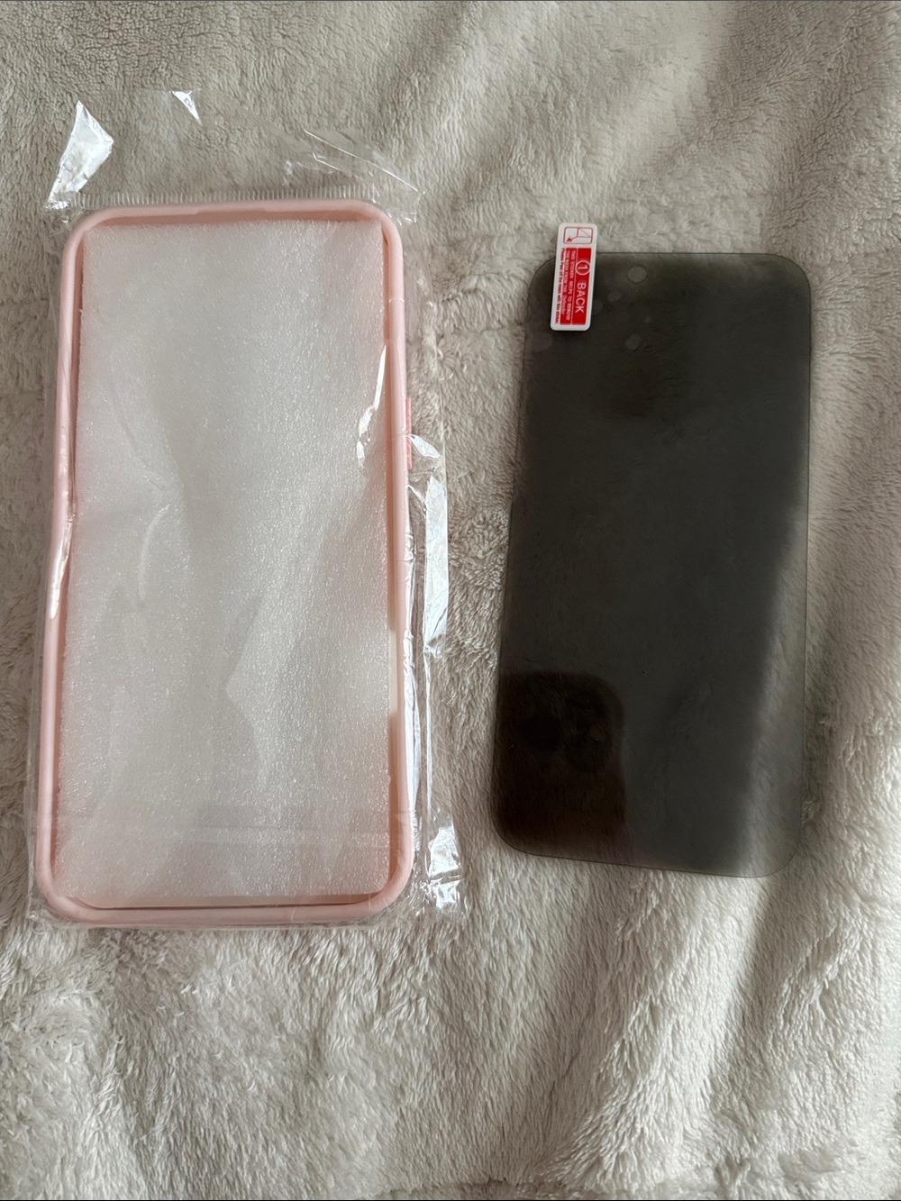 New Pink Silicone Phone Case with Tempered Glass Screen Protector